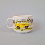 ماگ سرامیکی دست ساز طرح ونلایف مپگرد