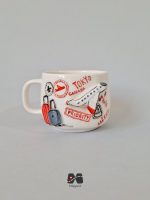 ماگ سرامیکی دست ساز طرح جهانگردی مپگرد