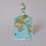 تگ چمدان طرح نقشه جهان سبز آبی شارپ