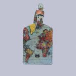 تگ چمدان طرح نقشه جهان وینتیج مپگرد