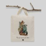 ساک خرید پارچه ای طرح موتور سوار مپگرد