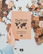 پکیج نقشه جهان چوبی پازلی سه بعدی پرایم چند رنگ