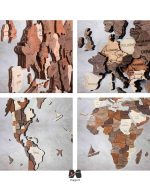 قسمت های مختلف نقشه جهان چوبی پازلی پرایم چند رنگ