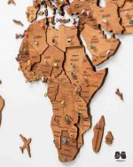 جزئیات نقشه جهان چوبی پازلی پرایم بلوطی مپگرد