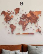 نقشه جهان چوبی پرایم بلوطی