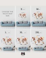 سایز نقشه جهان چوبی پازلی پرایم چند رنگ مات