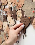 جزئیات نقشه جهان چوبی پازلی سه بعدی پرایم اسموکی مپگرد