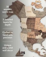 ویژگی های نقشه جهان چوبی پازلی سه بعدی پرایم اسموکی