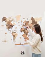 نقشه جهان چوبی پازلی پرایم اسموکی سه بعدی