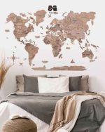 نقشه جهان چوبی پازلی سه بعدی پرایم نسکافه ای