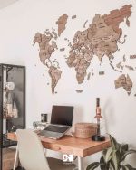 نقشه جهان چوبی سه بعدی پازلی پرایم نسکافه ای