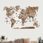 نقشه جهان چوبی پازلی پرایم نسکافه ای مپگرد