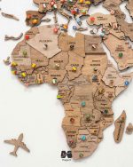 جزئیات قاره افریقا نقشه جهان چوبی پازلی سه بعدی پرایم نسکافه ای