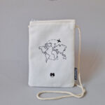 کیف پاسپورت گردنی مخفی طرح نقشه جهان مینیمال هواپیما