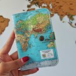 کاور پاسپورت و شناسنامه طرح نقشه جهان سبز آبی شارپ مپگرد