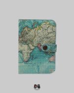 کاور پاسپورت و شناسنامه طرح نقشه جهان کاربنی