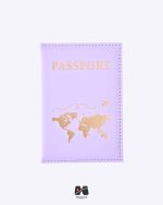 کاور پاسپورت و شناسنامه یاسی طرح نقشه جهان طلاکوب مپگرد