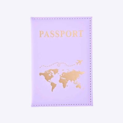 کاور پاسپورت و شناسنامه یاسی طرح نقشه جهان طلاکوب مپگرد