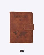 کاور پاسپورت و شناسنامه مگنتی مپگرد قهوه ای