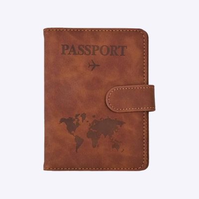 کاور پاسپورت و شناسنامه مگنتی مپگرد قهوه ای