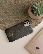 قاب موبایل نقشه خطی پاریس طرح زرد