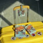 ست کاور پاسپورت تگ چمدان و جاکارتی طرح نقشه جهان وینتیج