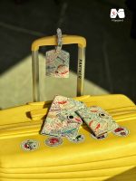 ست کاور پاسپورت تگ چمدان و جاکارتی طرح مهر ویزا