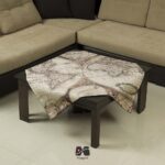 رومیزی مربع طرح نقشه جهان آنتیک