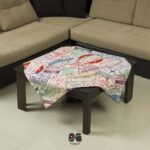 رومیزی مربع طرح مهر ویزا