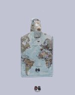 تگ چمدان طرح نقشه جهان کروم مپگرد