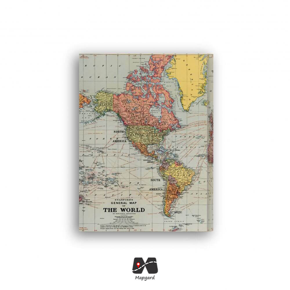 دفترچه یادداشت طرح نقشه جهان وینتیج