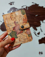کاور پاسپورت و شناسنامه طرح نقشه جهان قدیمی