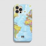 قاب موبایل نقشه جهان آبی مپگرد