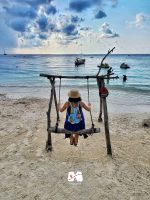 کوله پشتی سبک طرح نقشه جهان آبی