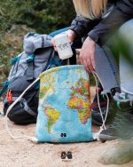 کوله سبک شهری طرح نقشه جهان آبی