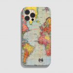 قاب موبایل طرح نقشه جهان وینتیج