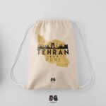 کوله پشتی مخمل نقشه ایران طرح مختصات مپگرد