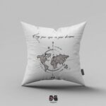 کوسن طرح نقشه جهان مینیمال قطب نما