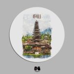 زیر لیوانی چوبی طرح بالی