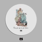 زیر لیوانی چوبی موتور سوار