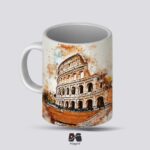 ماگ سرامیکی طرح ایتالیا کولوسئوم رم مپگرد