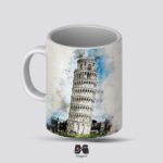 ماگ سرامیکی طرح ایتالیا برج پیزا مپگرد