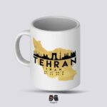 ماگ سرامیکی نقشه ایران طرح مختصات مپگرد