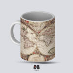 ماگ سرامیکی نقشه جهان آنتیک مپگرد