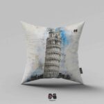 کوسن طرح ایتالیا برج پیزا