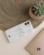 قاب موبایل طرح نقشه جهان مینیمال هواپیما مپگرد