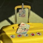 ست کاور پاسپورت و تگ چمدان طرح مهر ویزا