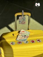 ست کاور پاسپورت و تگ چمدان طرح مهر ویزا