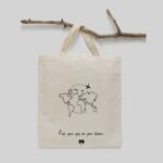 ساک خرید پارچه ای طرح نقشه جهان مینیمال هواپیما مپگرد