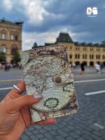 کاور پاسپورت و شناسنامه طرح نقشه جهان آنتیک